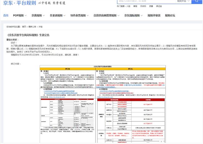 京东开放平台调整风向标模型和相应指标_零售_电商报